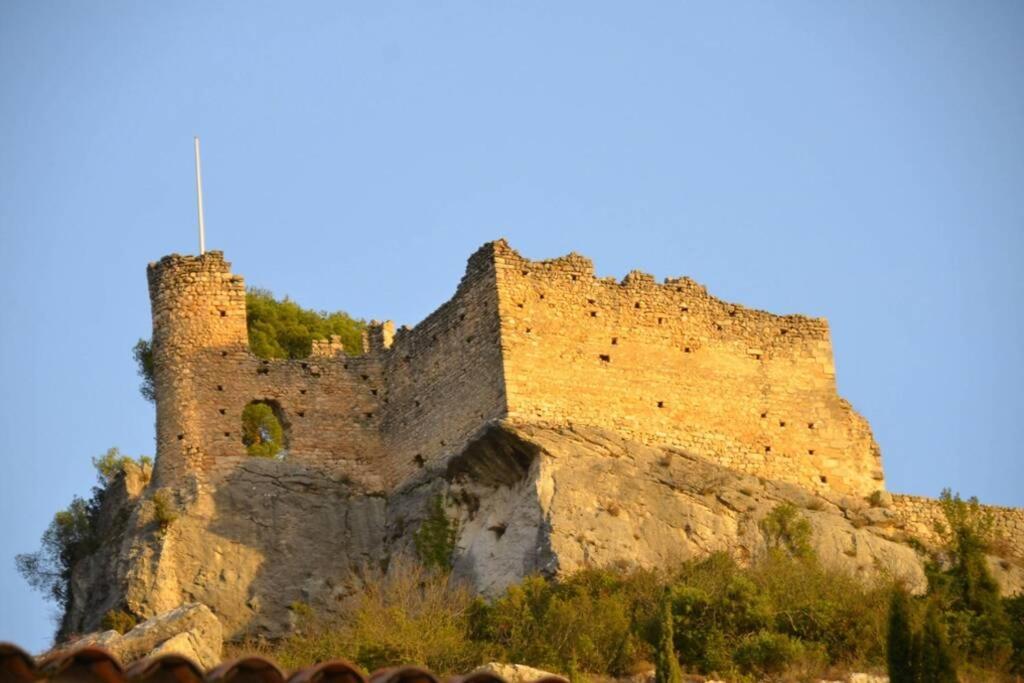 Vue Panoramique Sur Le Chateau,Montagne Et Grottes Fontaine-de-Vaucluse Exterior foto